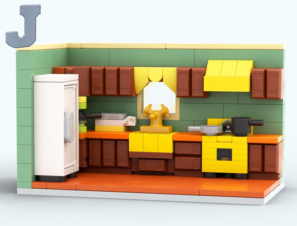 Lego Retro 1970s Kitchen