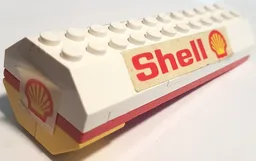 Stickered Assembly 12 x 4 x 2 2/3 with Shell Logo on End and Red 'Shell' and Shell Logo Pattern on Both Sides (Stickers) - Set 671-1