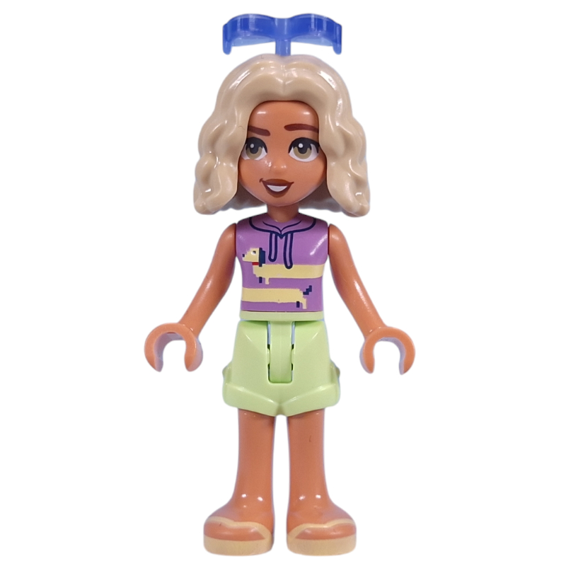 Lego Nova, Lavender Top, Yellowish Green Skirt, Sunglasses