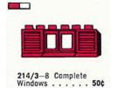 Lego 1 x 6 x 2 Double-Pane Window in Frame w/Shutters