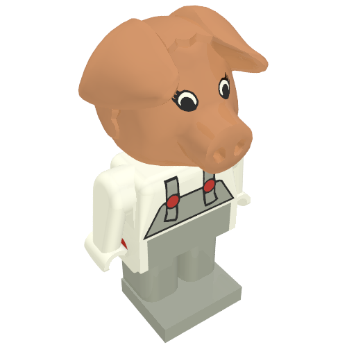 Lego Fabuland Figure Pig 7