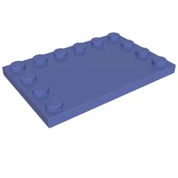 Plate Special 4 x 6, Studs on 3 Edges / Medium Bluish Violet