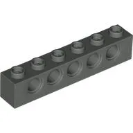 Technic Brick 1 x 6 [5 Pin Holes] / Dark Gray