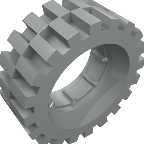 Lego Tyre 30 x 10.5 Offset Tread / Light Gray