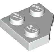 Wedge Plate 2 x 2 Cut Corner / White