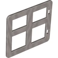 Duplo Door / Window with Four Panes Square Corners / Pearl Light Gray