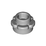 Lego Plant, Flower, Plate Round 1 x 1 with 5 Petals / Light Bluish Gray