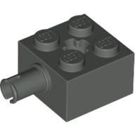 Lego Brick Special 2 x 2 with Pin and Axle Hole / Dark Gray