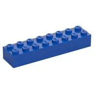 Brick 2 x 8 / Blue