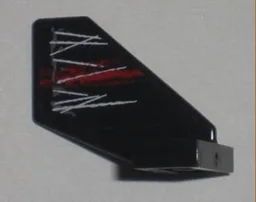 Tail Shuttle, Small with Space Police 3 White Damage and Red Stripe Pattern on Right Side (Sticker) - Set 5970