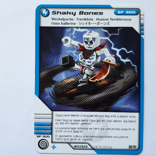 Lego Trading Card, Ninjago Deck #1: 38 - Shaky Bones - International Version / [No Color/Any Color]