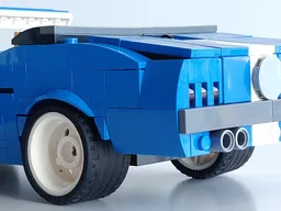 Blue Ford Mustang