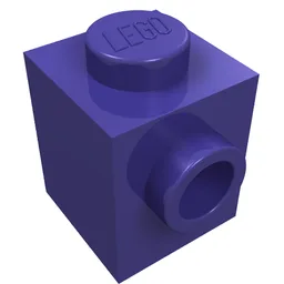 Brick Special 1 x 1 with Stud on 1 Side / Dark Purple