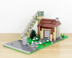 Exterior Stairs & Old Cabin