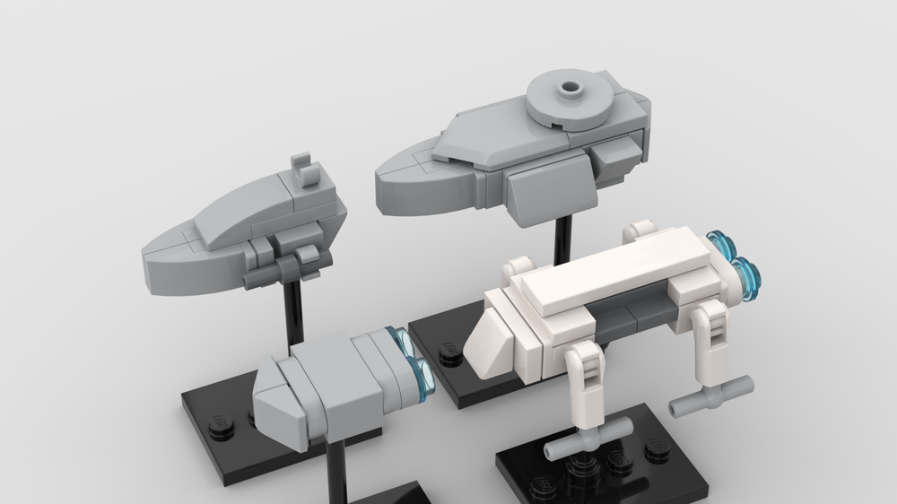 Lego 1:1455 Small Imperial Ships IV: PB-950, Curich-class, Far*Reach IV PQR, Builder Shuttle