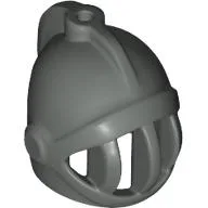 Helmet with Fixed Grill and Plume Hole (Castle) / Dark Gray