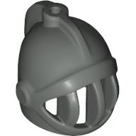 Lego Helmet with Fixed Grill and Plume Hole (Castle) / Dark Gray