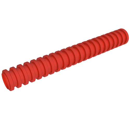 Lego Hose, Ribbed 7mm D. 7L / 5.6cm / Red