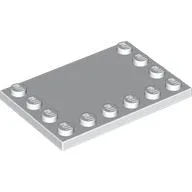 Plate Special 4 x 6, Studs on 3 Edges / White