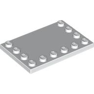 Lego Plate Special 4 x 6 with Studs on 3 Edges / White