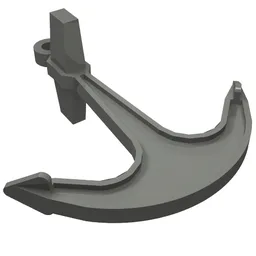 Boat, Anchor - Single Top Hole / Dark Bluish Gray
