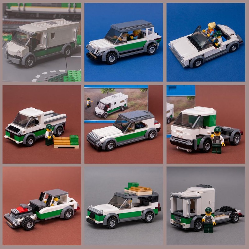 Lego 60198 Armoured Truck rebuild models