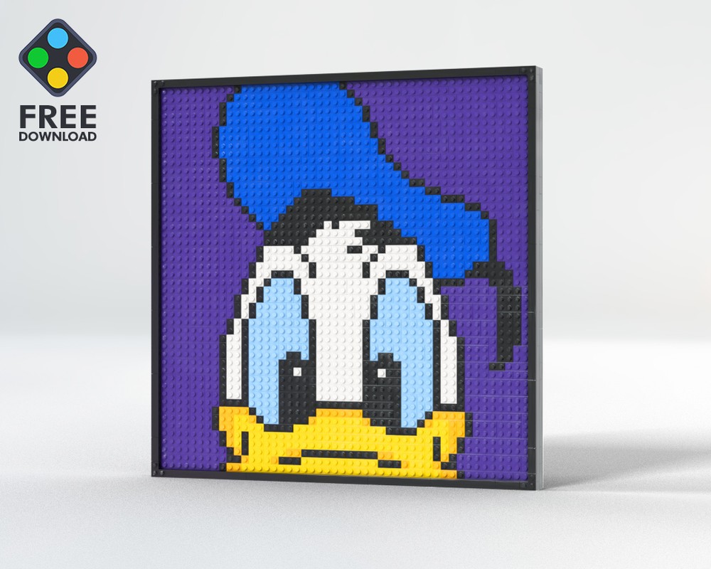 Lego Donald Duck Brick Art Mosaic