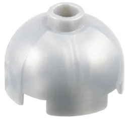 Brick, Round 2 x 2 Dome Top / Pearl Light Gray