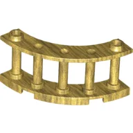 Fence Spindled 4 x 4 x 2 Quarter Round with 2 Studs / Pearl Gold