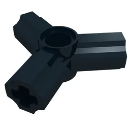 Technic Axle and Pin Connector Angled Triple [120° Offset] / Black