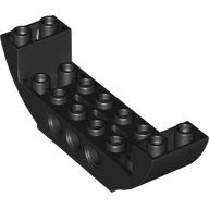 Lego Brick Curved Inverted 2 x 8 x 2 Double / Black