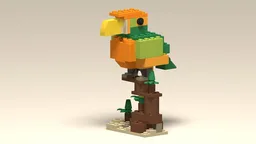 BYGGLEK Green and Orange Bird 2