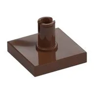 Tile Special 2 x 2 with Top Pin / Brown