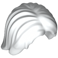 Lego Hair Mid-Length Tousled with Center Part / White