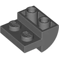 Brick Curved Inverted 2 x 2 with 1 x 2 Cutouts / Dark Bluish Gray