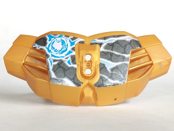 Lego Hero Factory Chest Armor Large with Blue and White Chi and Fractures on Dark Gray Pattern (Stickers) - Set 70202