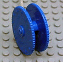 Lego Duplo Winch Drum Narrow (Diameter 32mm) / Blue