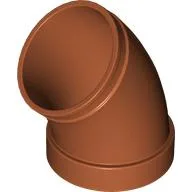 Tube, Slide Curved 45deg / Dark Orange
