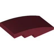 Brick Curved 4 x 2 No Studs / Dark Red