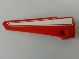 Technic, Panel Fairing # 5 Long Smooth, Side A with White Wide Stripe Pattern (Sticker) - Set 8258