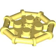 Plate Special 2 x 2 with Bar Frame Octagonal, Reinforced, Completely Round Studs / Bright Light Yellow