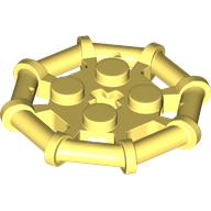 Lego Plate Special 2 x 2 with Bar Frame Octagonal, Reinforced, Completely Round Studs / Bright Light Yellow