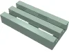Tile Special 1 x 2 Grille with Bottom Groove / Sand Green