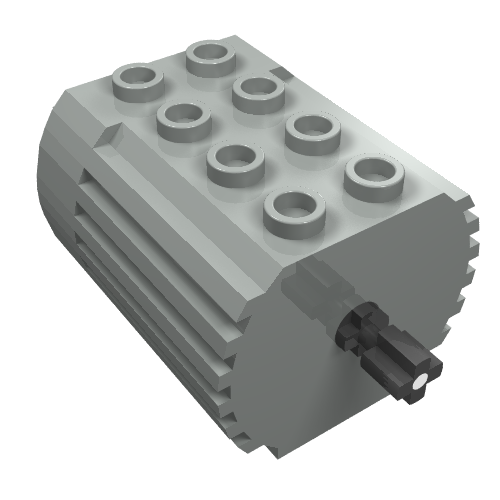 Lego Motor, 4.5V Type 2 for 2-Prong Connectors with Middle Pin / Light Gray