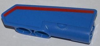 Lego Technic, Panel Fairing #21 Very Small Smooth, Side B with Red Trim Line Pattern (Sticker) - Set 42010
