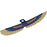 Lego Minifig Neckwear Wings (Mummy) with Tan Feathers and Red and Gold Print