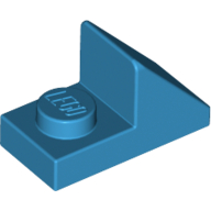 Lego Brick Sloped 45° 2 x 1 with 2/3 Cutout [New Version] / Dark Azure