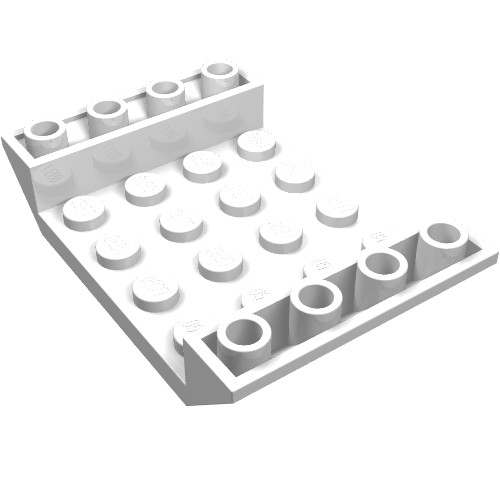 Lego Brick Sloped Inverted 45° 6 x 4 Double with 4 x 4 Recessed / White