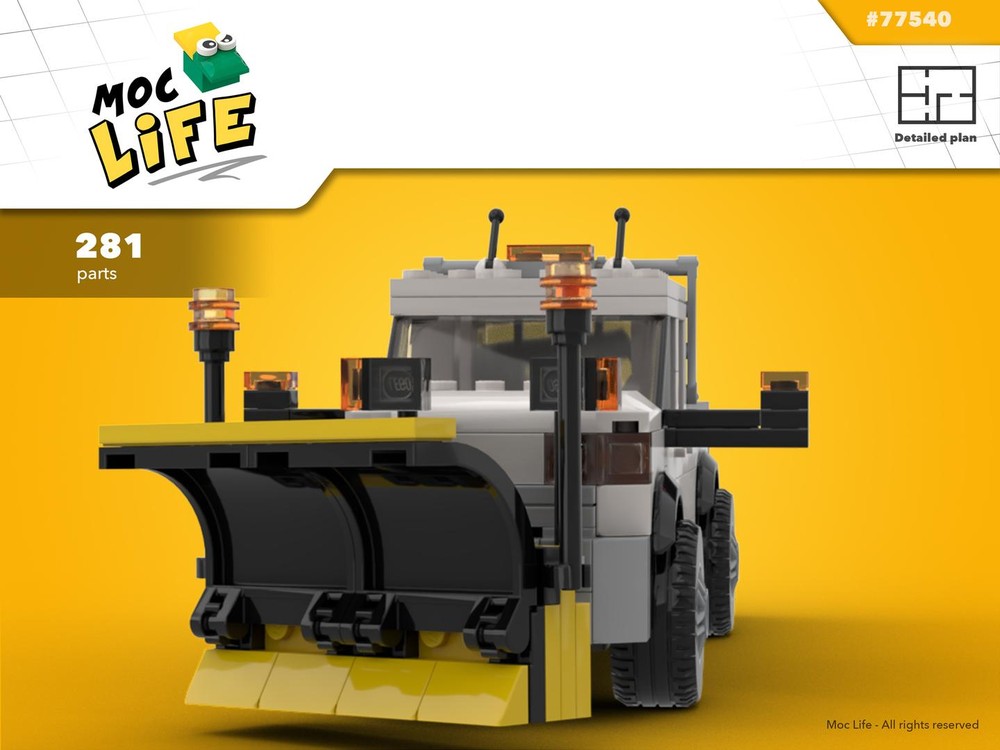 Lego Ram 1500 quad cab long bed with snowplow