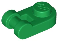 Plate Special 1 x 1 Rounded with Handle / Green